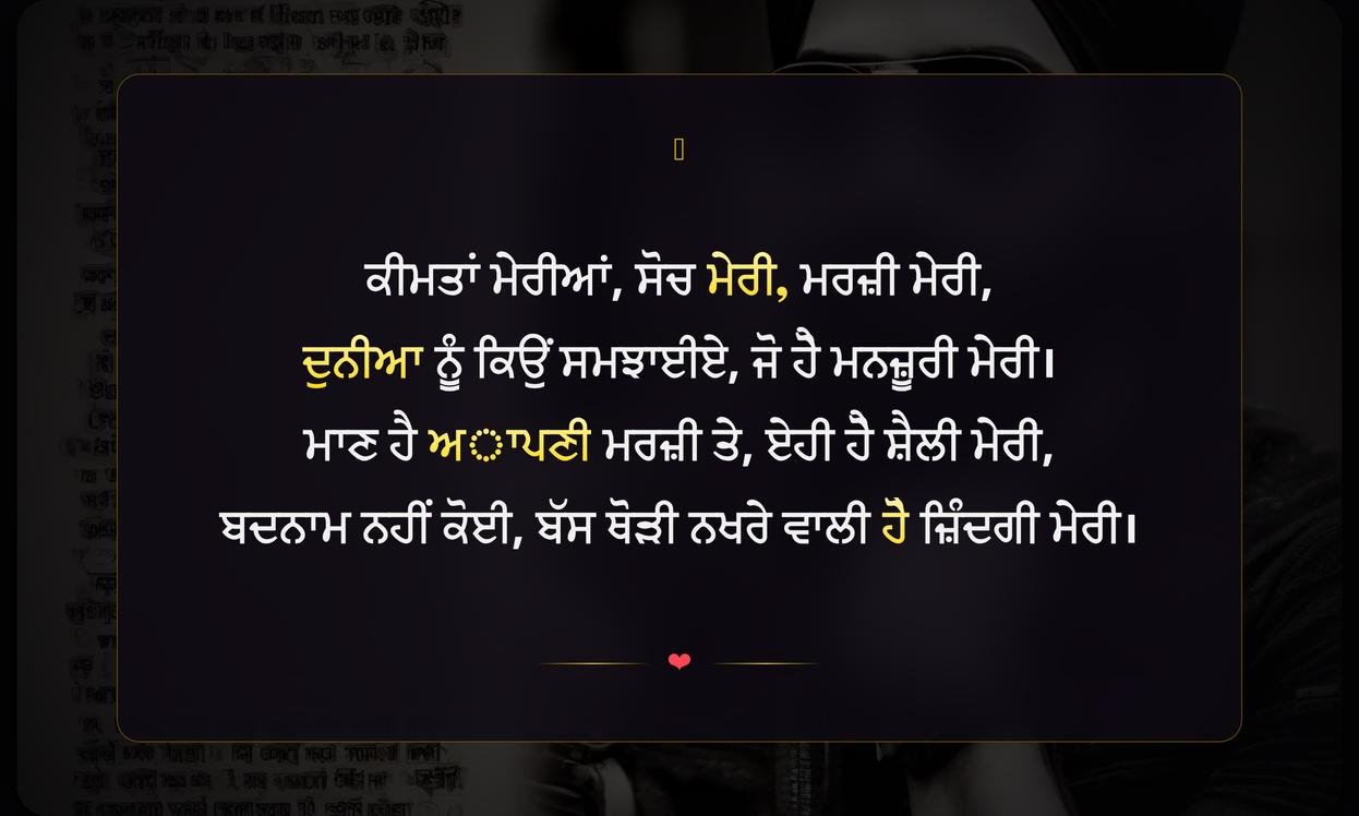 Boys Attitude Quotes In Punjabi