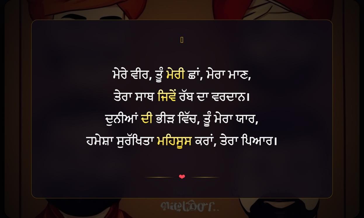Brother Quotes In Punjabi For Instagram