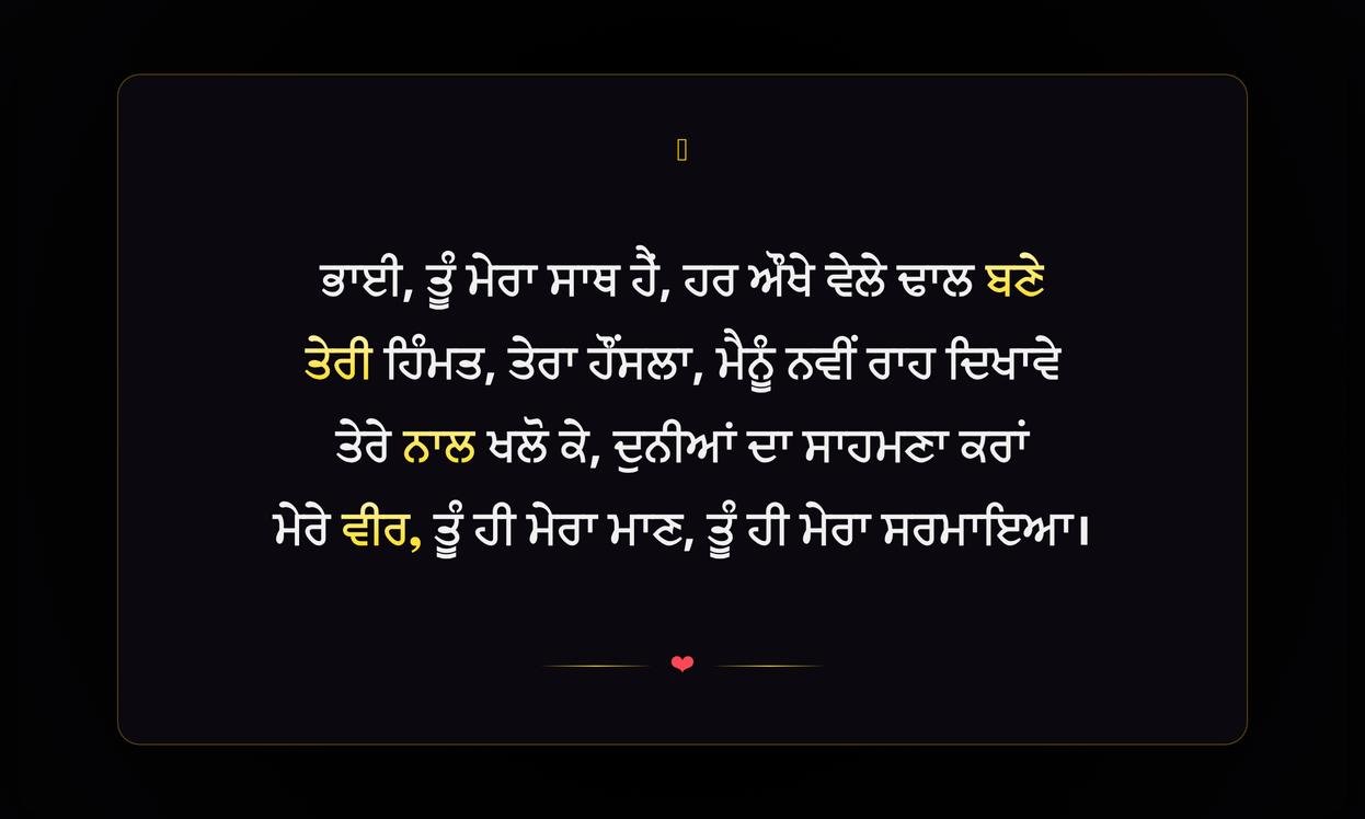 Big Brother Quotes In Punjabi