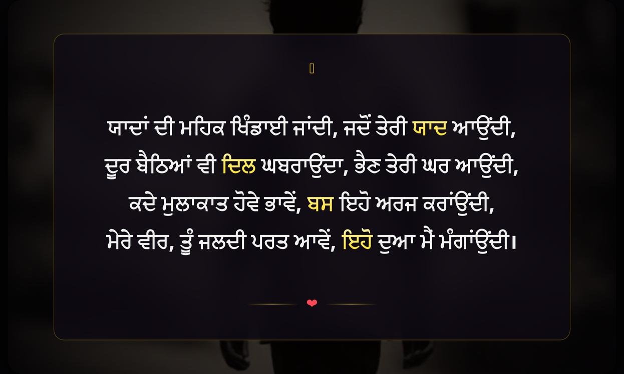 Miss U Brother Quotes In Punjabi