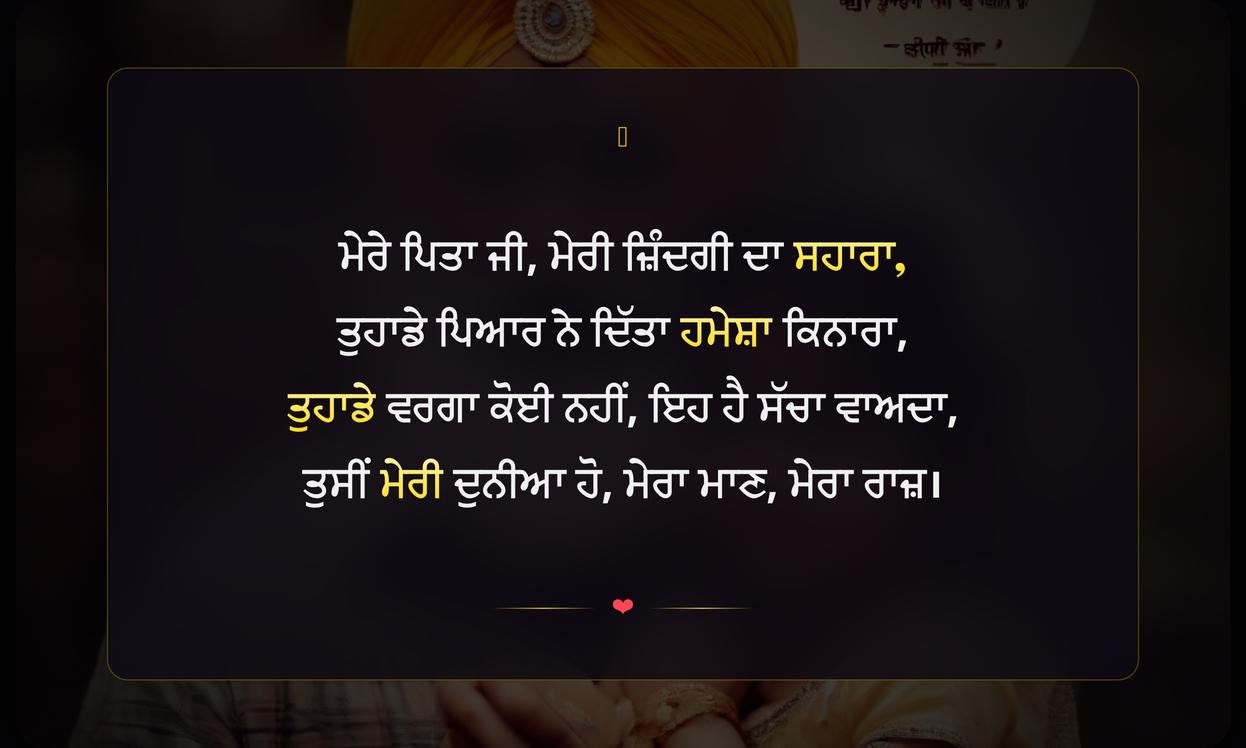 Dad Quotes In Punjabi From Daughter